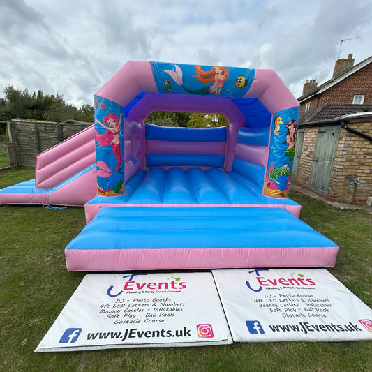 Pastel Pink & Pastel Blue Bounce 'n' Slide Mermaid