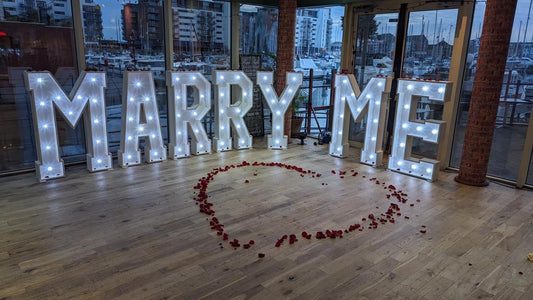 4ft LED MARRY ME Letters
