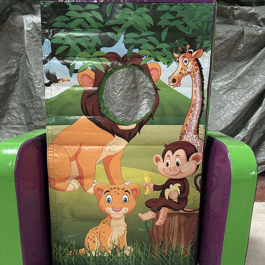Jungle ‘Face in Hole’  Peek a Boo Green & Purple