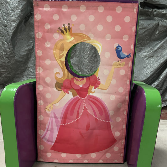 Princess ‘Face in Hole’  Peek a Boo Green & Purple