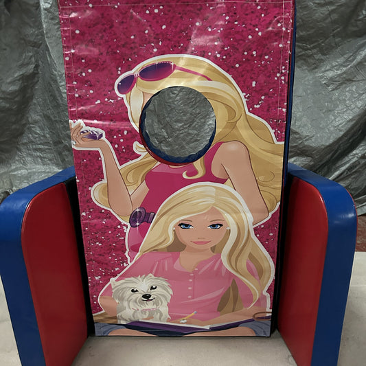 Barbie ‘Face in Hole’  Peek a Boo Red & Blue 2