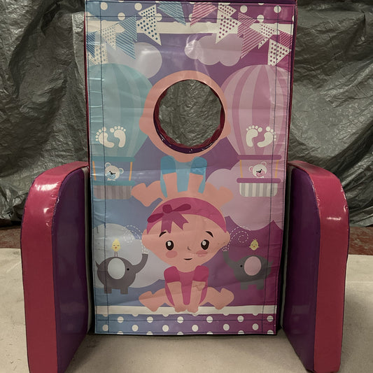 Gender Reveal Baby ‘Face in Hole’  Peek a Boo Pink & Purple