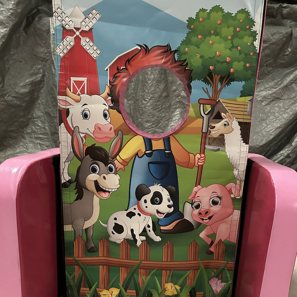 Farmyard ‘Face in Hole’  Peek a Boo Pink