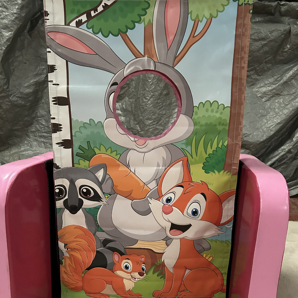 Woodland ‘Face in Hole’  Peek a Boo Pink