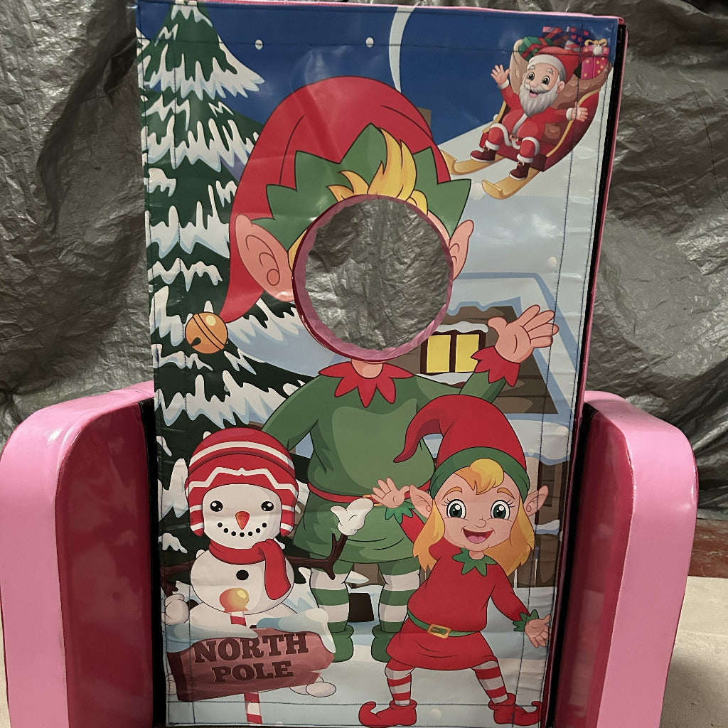 Christmas Elf ‘Face in Hole’  Peek a Boo Pink