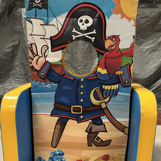 Pirate ‘Face in Hole’  Peek a Boo Blue & Yellow