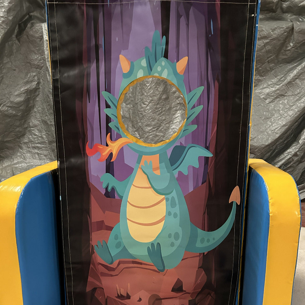 Dragon ‘Face in Hole’  Peek a Boo Blue & Yellow