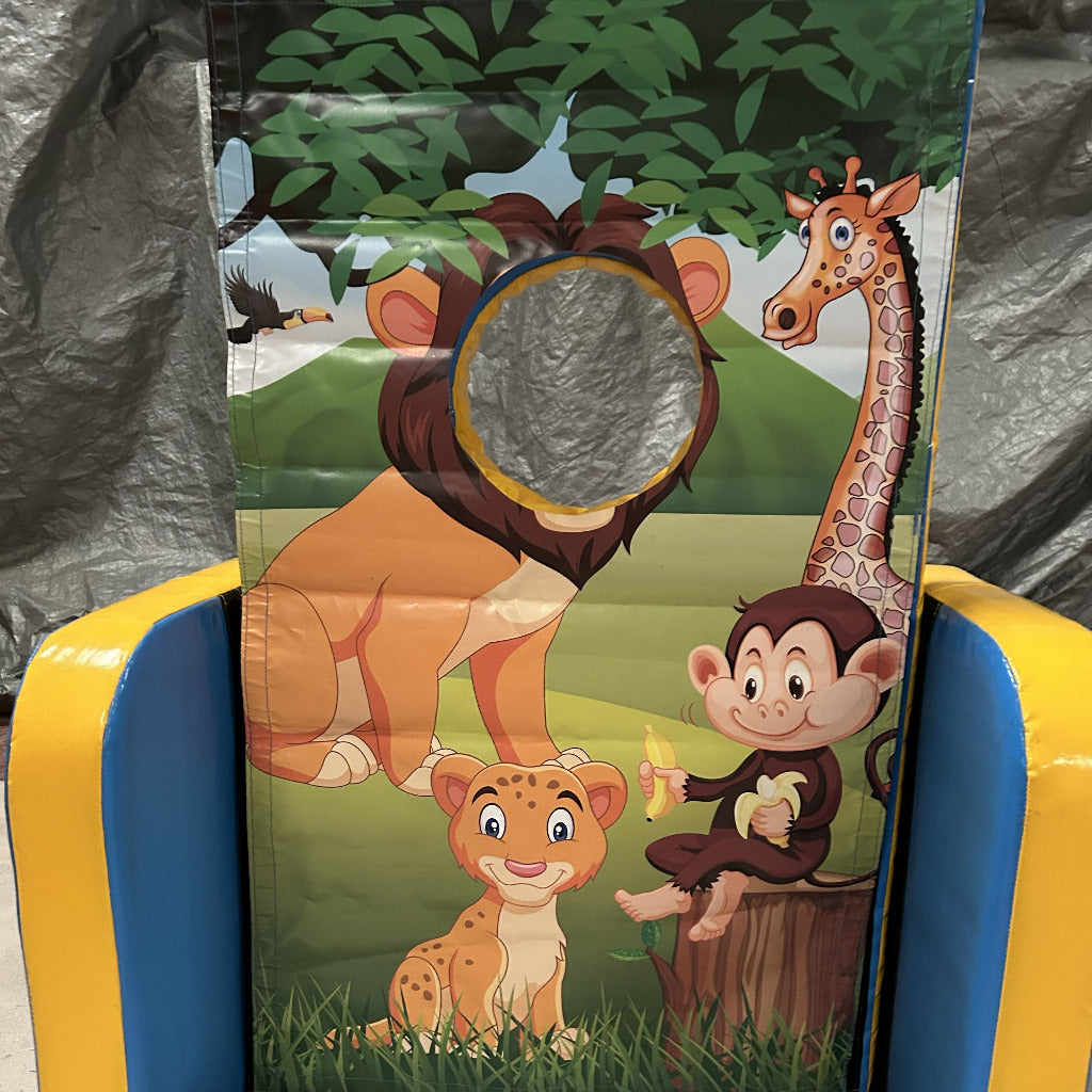 Jungle ‘Face in Hole’  Peek a Boo Blue & Yellow