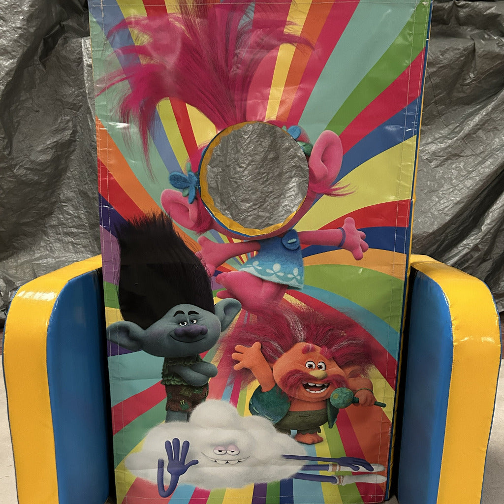 Troll ‘Face in Hole’  Peek a Boo Blue & Yellow