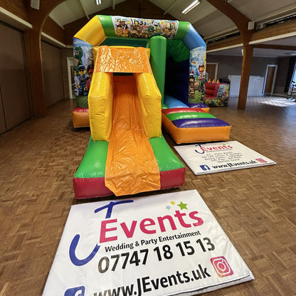 Lego Multicoloured Rainbow Bounce 'n' Slide Inflatable Castle