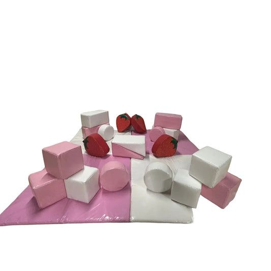 Stawberry Shapes With Soft Play Shapes Strawberries & Cream