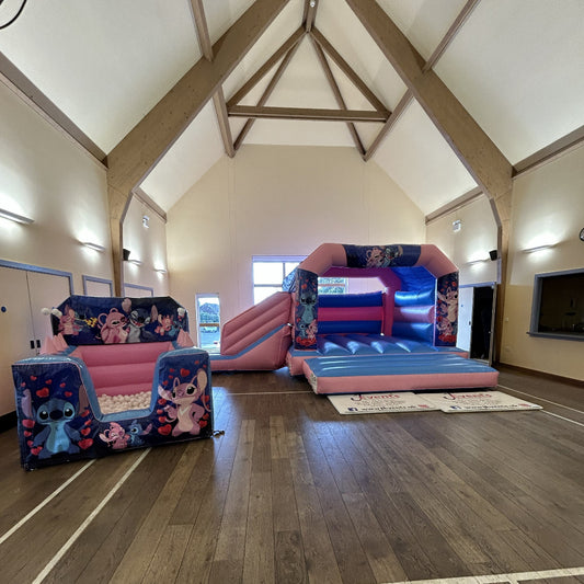 Stitch & Angel Light Pastel Pink & Light Pastel Blue Inflatable Ball Pool Air Juggler