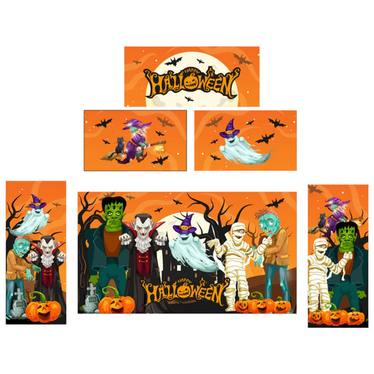 Multicoloured Rainbow Junior Platform Inflatable Slide Halloween 2