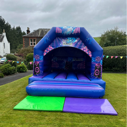 Blue & Purple Disco Bouncy Castle