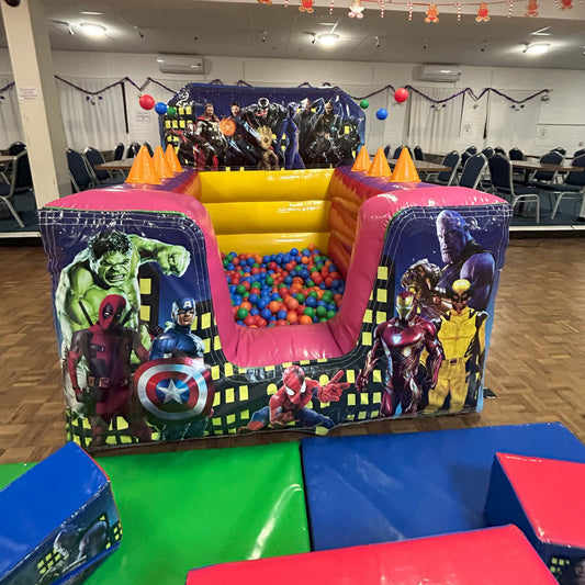 Superhero Multicoloured Inflatable Ball Pool Air Juggler