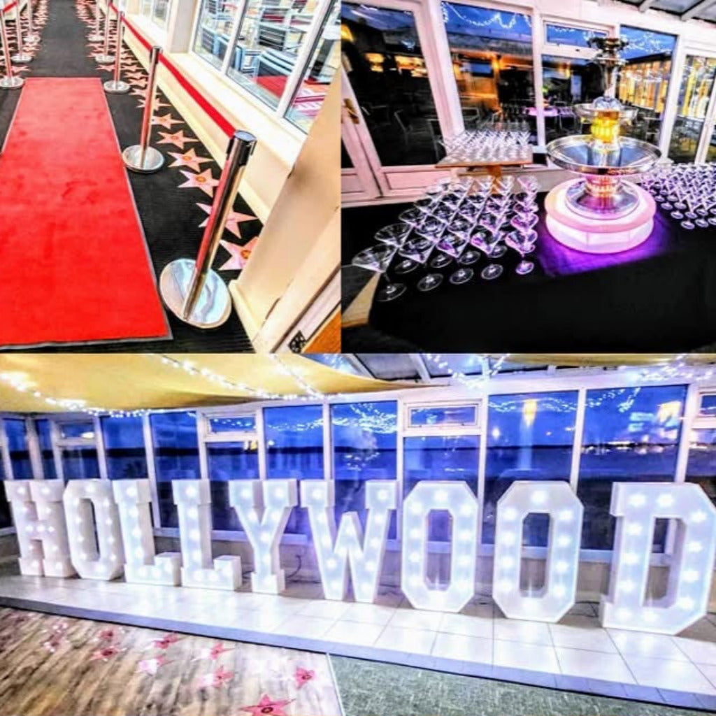 4ft LED Light Up Letters HOLLYWOOD