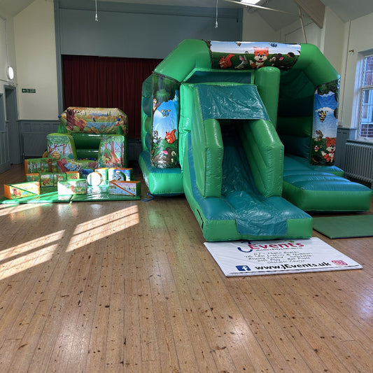Woodland Bounce n Slide, Ball Pool & Soft Play Green Package