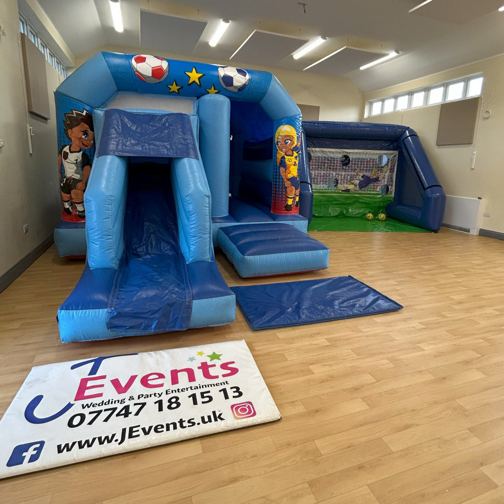 Blue Bounce 'n' Slide Football Themed