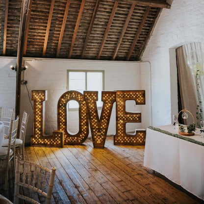 4ft LED Rustic Love Letters
