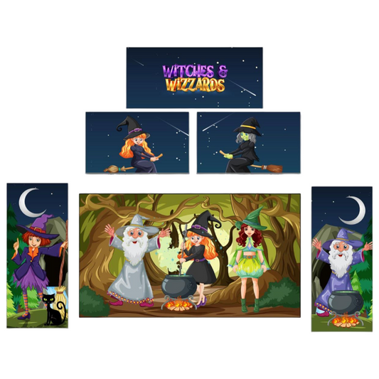 Witches & Wizards Themed Bounce 'n' Slide Red & Blue