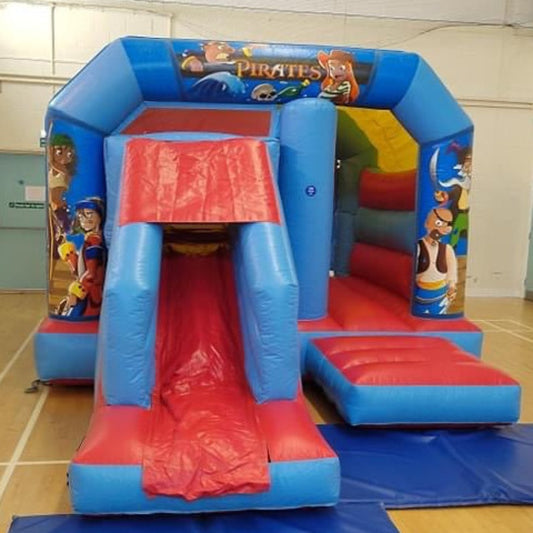 Red & Blue Bounce 'n' Slide Pirate Themed