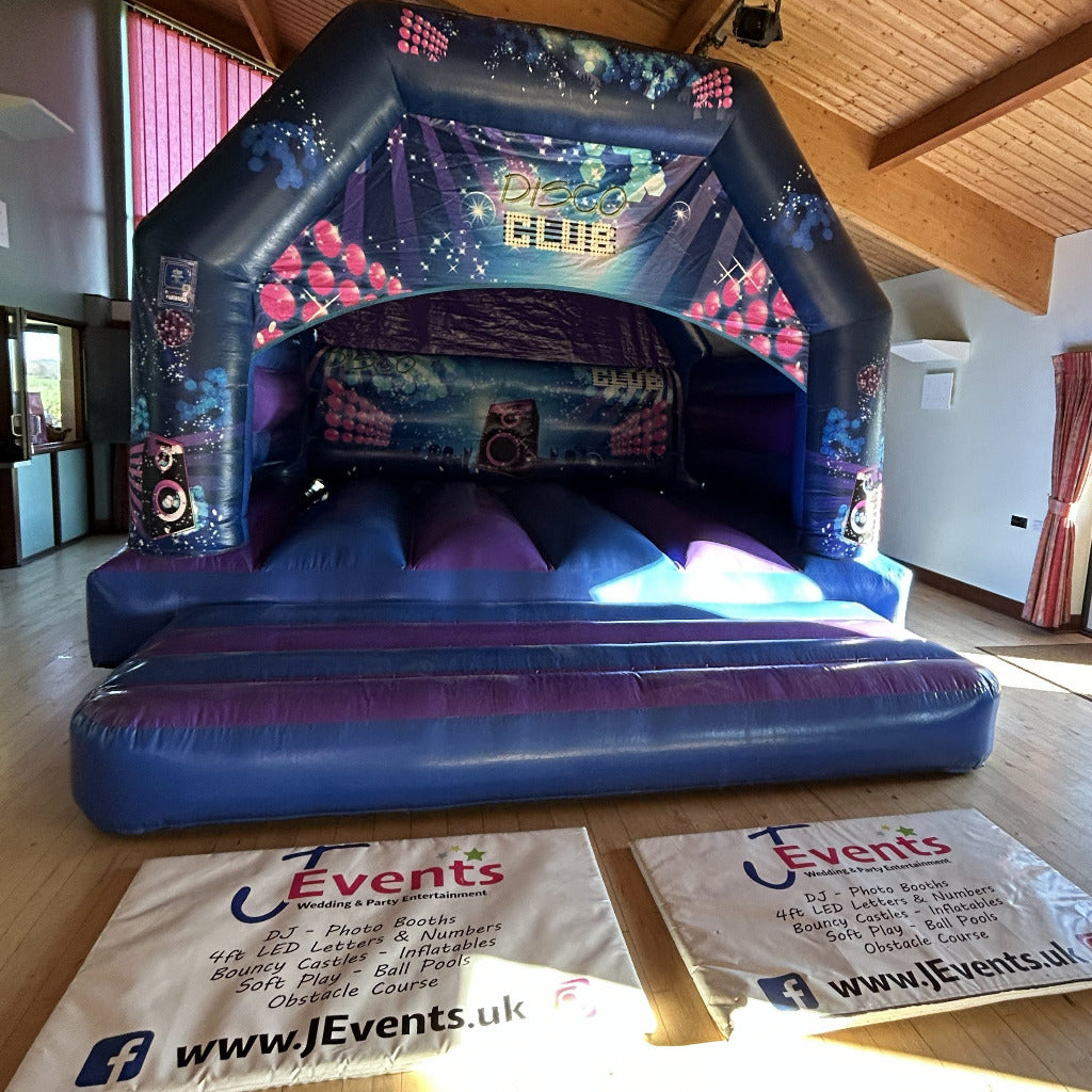 Blue & Purple Disco Bouncy Castle