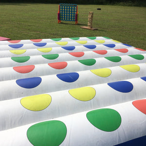 Bouncy Castle & Bounce 'n' Slide Plus Giant Jenga, Mega 4 In A Line & Giant Twister Inflatable Game