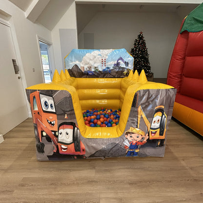 Construction Cartoon Yellow Inflatable Ball Pool Air Juggler