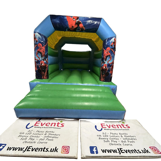 Spidey 2 Bouncy Castle Blue & Green