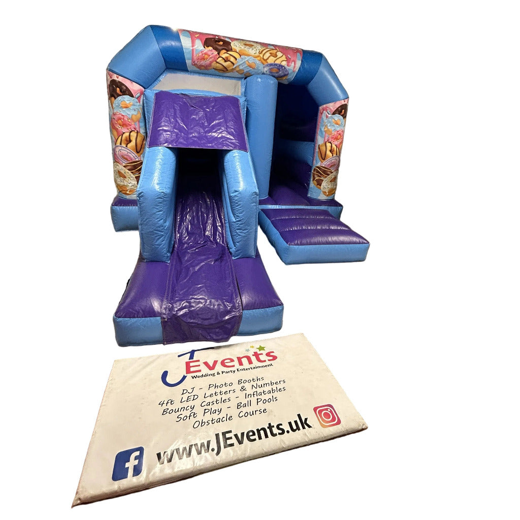 Blue & Purple Bounce 'n' Slide Donuts / Doughnuts Themed