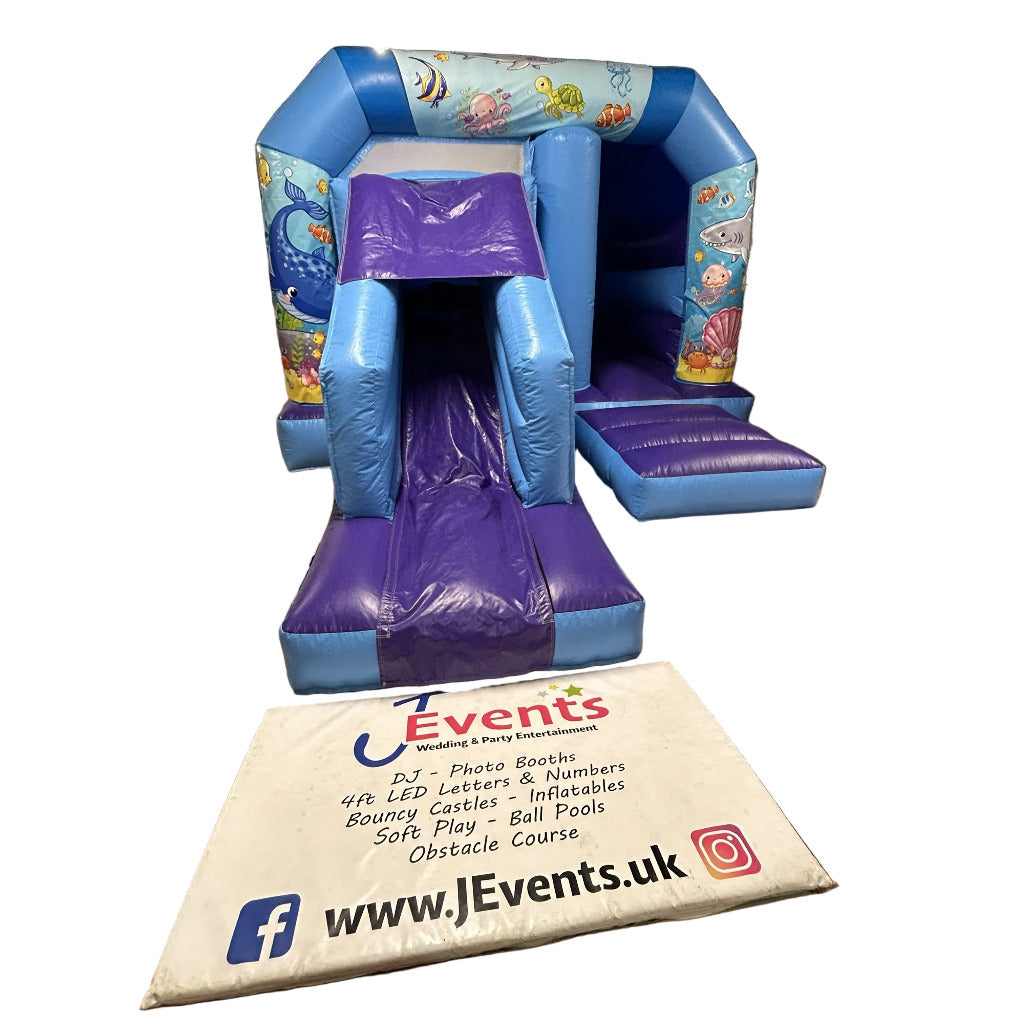 Blue & Purple Bounce 'n' Slide Under The Sea Themed