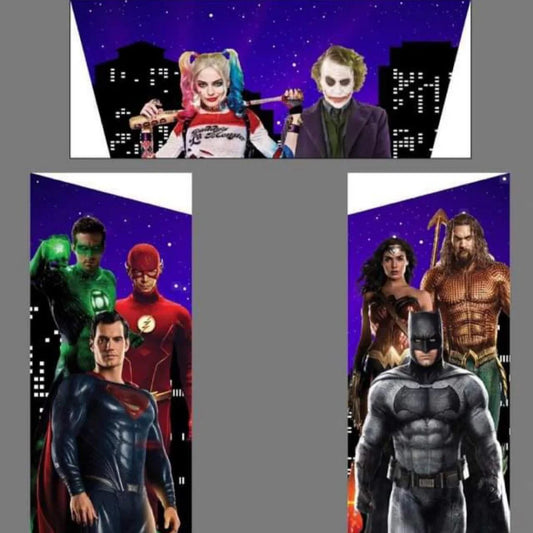 Superhero Bouncy Castle Blue DC