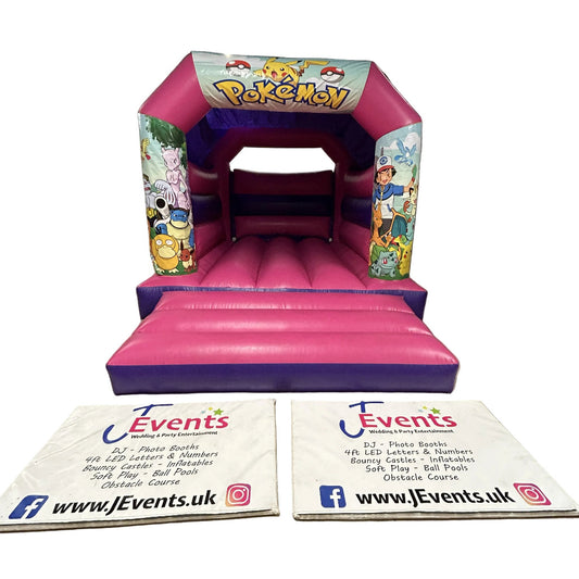 Pokemon First Generation Bouncy Castle Pink & Purple