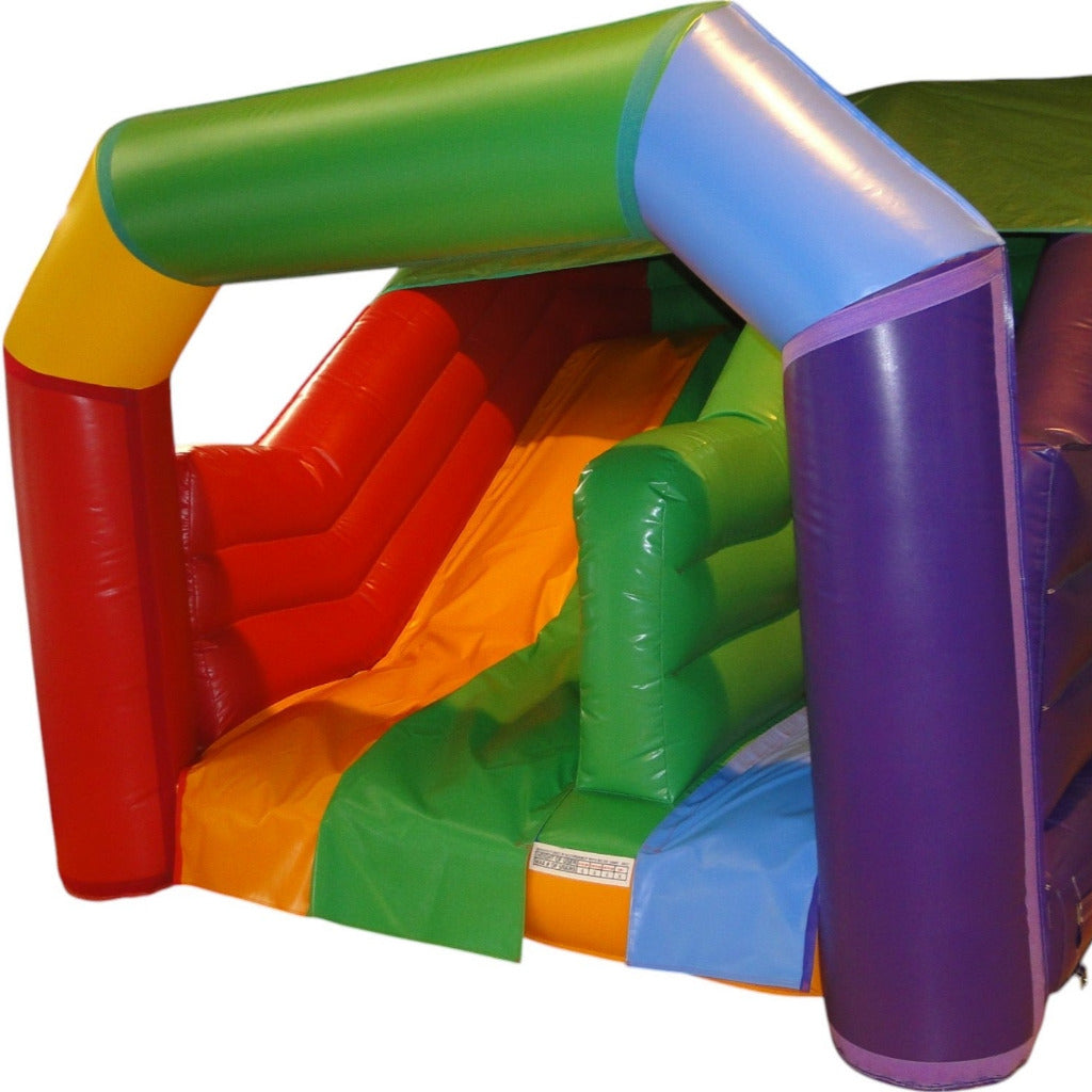 Multicoloured Rainbow Junior Platform Inflatable Slide