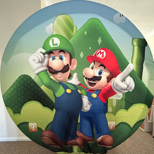 6ft Round Super Mario Bros Backdrop Hoop