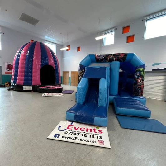 1 x Bounce 'n' Slide & 1 x Disco Dome Bouncy Castle Package