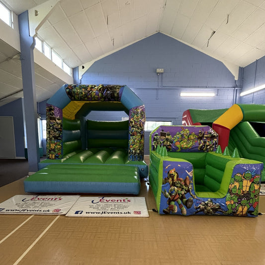 Teenage Mutant Ninja Turtles TMNT Blue & Green Bouncy Castle