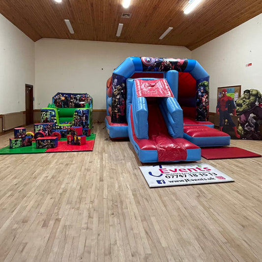 Superhero Bounce n Slide, Ball Pool & Soft Play Package