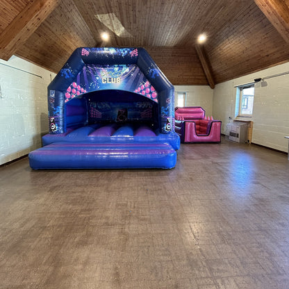 Blue & Purple Disco Bouncy Castle