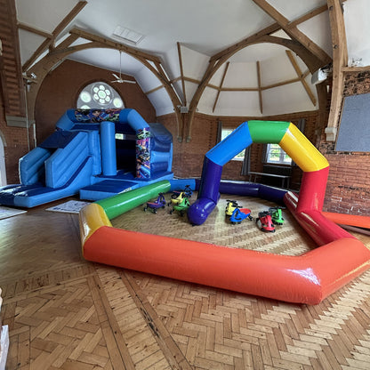 4x Didi Cars Walk 'n' Rides Animal Hoppers (with inflatable track) Rainbow
