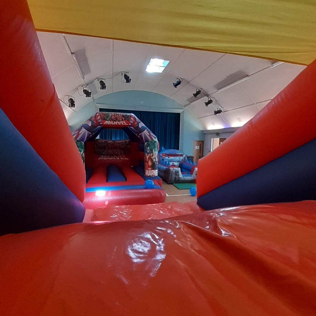 1 x Bouncy Castle & 1 x Up 'n' Over Slide, Ball Pool, Soft Play Shapes Package ( No Ride Ons or Hoppers)
