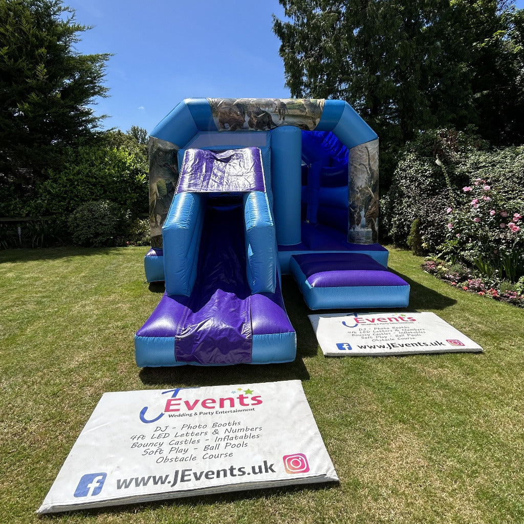 Blue & Purple Bounce 'n' Slide Dinosaur Themed