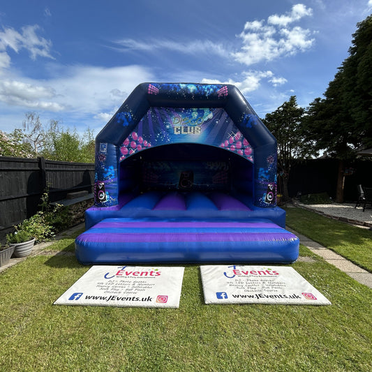 Blue & Purple Disco Bouncy Castle