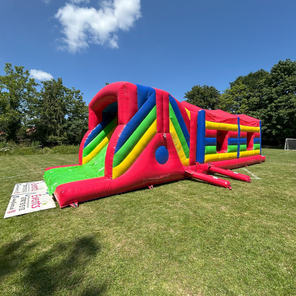Assault Course 46ft Multicoloured Inflatable Obstacle Course
