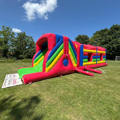 Assault Course 46ft Multicoloured Inflatable Obstacle Course