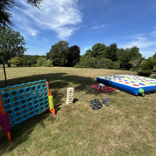 Giant Jenga,  Giant Connect 4, Giant Dominoes & Giant Twister Inflatable Game