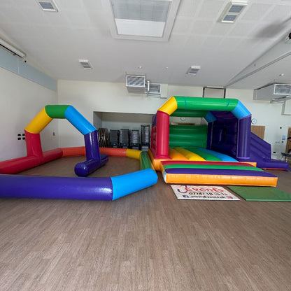 4x Didi Cars Walk 'n' Rides Animal Hoppers (with inflatable track) Rainbow