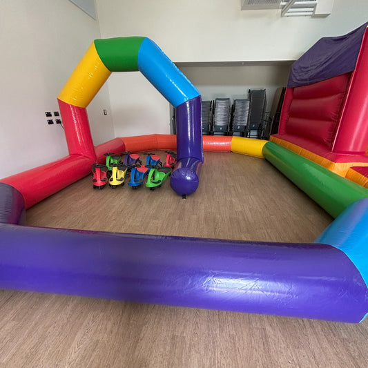 4x Didi Cars Walk 'n' Rides Animal Hoppers (with inflatable track) Rainbow