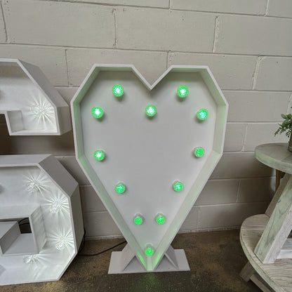 4ft LED MR & MRS Letters & Heart