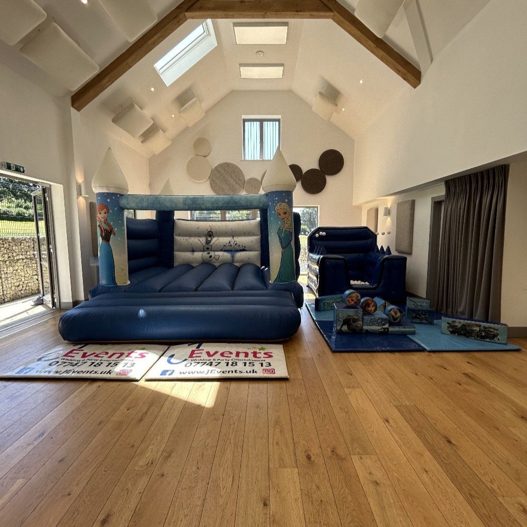 Ice Themed Bouncy Castle, Ball Pool & Soft Play Package (No Slide or Rocker)